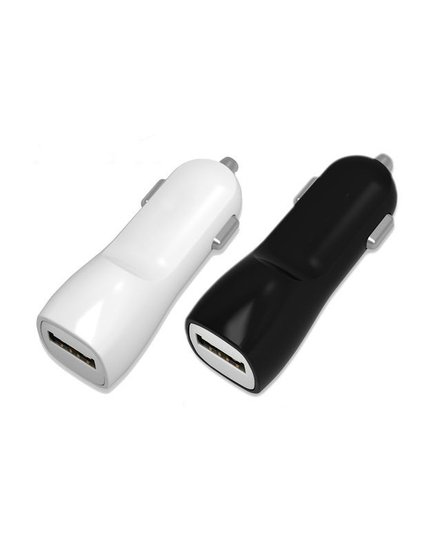 Įkroviklis automobilinis Tellos su USB jungtimi (dual) (1A+2A) baltas