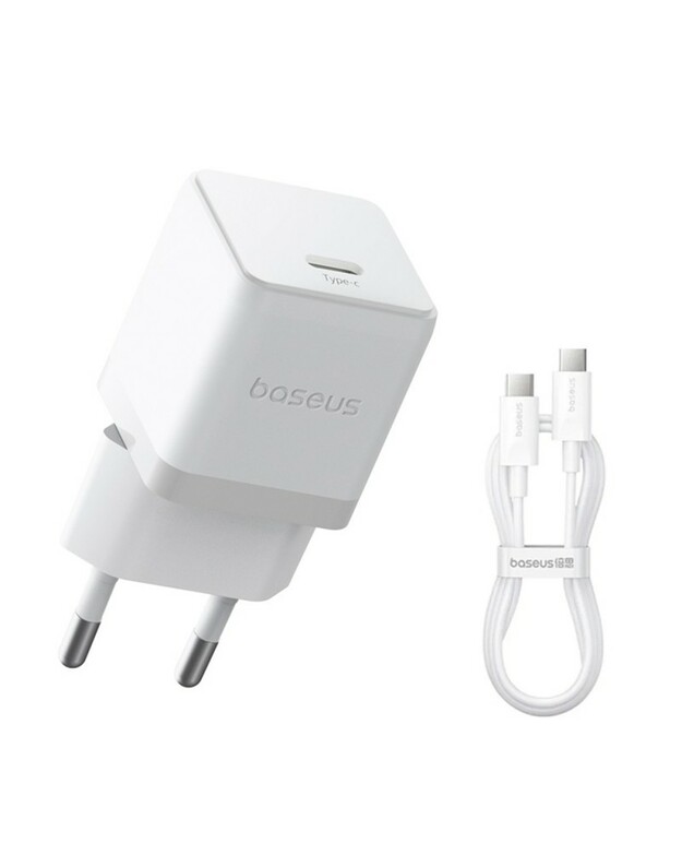 Įkroviklis Baseus Palm 20W USB-C + USB-C to USB-C cable 1.0m baltas P10111602213-01