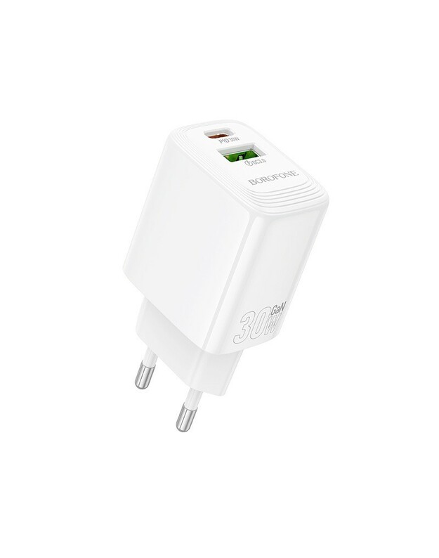 Įkroviklis Borofone BN29 30W USB-C/USB-A baltas