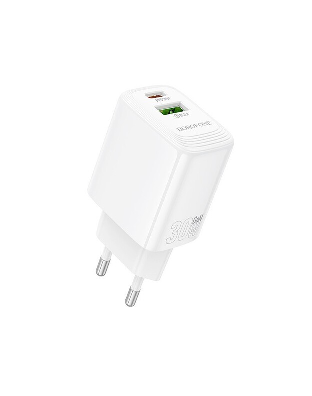 Įkroviklis Borofone BN29 30W USB-C/USB-A baltas