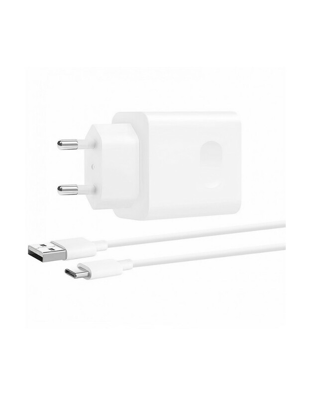 Įkroviklis Huawei CP404B SuperCharge 22.5W USB-A + USB-A to USB-C cable 1.0m baltas
