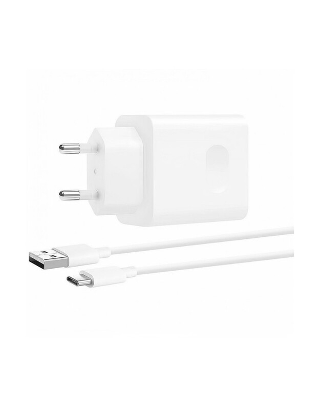 Įkroviklis Huawei CP404B SuperCharge 22.5W USB-A + USB-A to USB-C cable 1.0m baltas