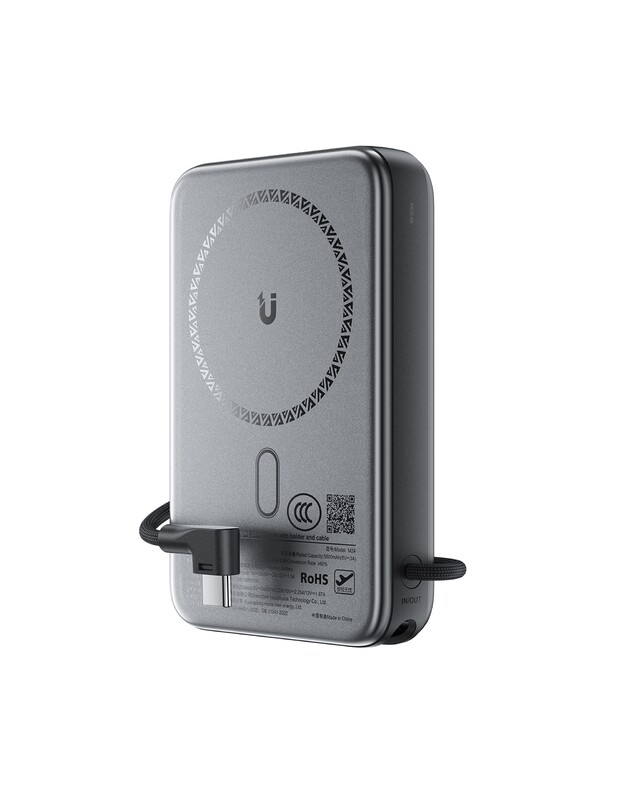 Išorinė baterija Power Bank Acefast M24-10000 22.5W Magnetic Wireless 10000mAh juoda