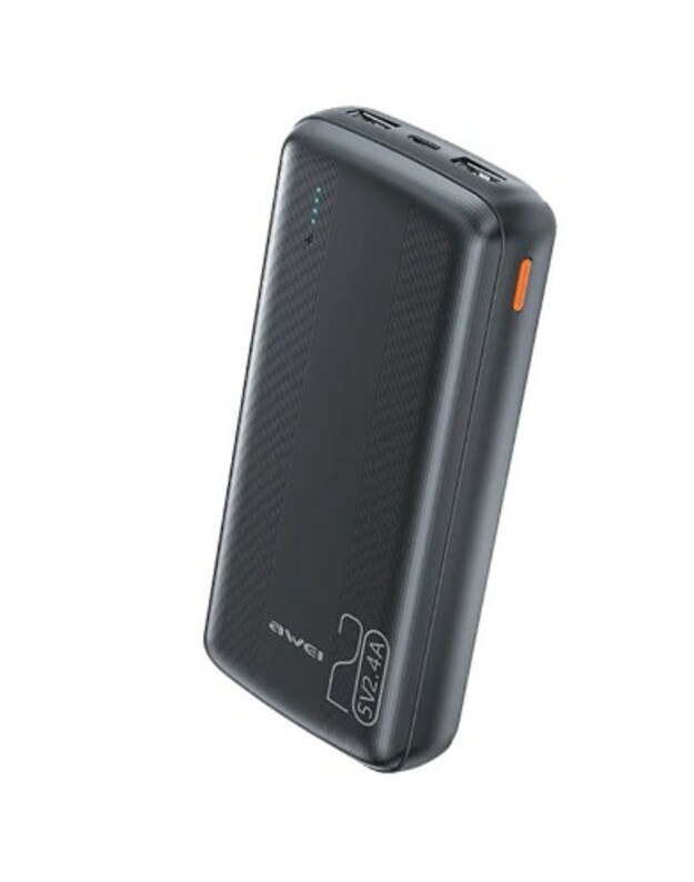 Išorinė baterija Power Bank Awei P19K 5V/2.4A 20000mAh juoda