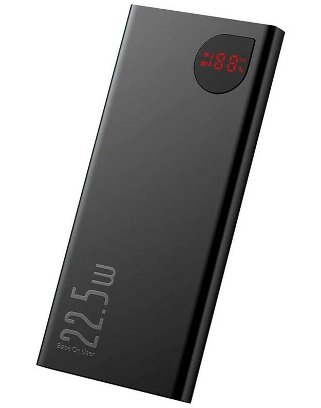 Išorinė baterija Power Bank Baseus Adaman 22.5W 10000mAh juoda PPAD070001
