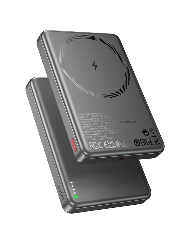 Išorinė baterija Power Bank Hoco Q26A PD20W Magnetic 10000mAh juoda