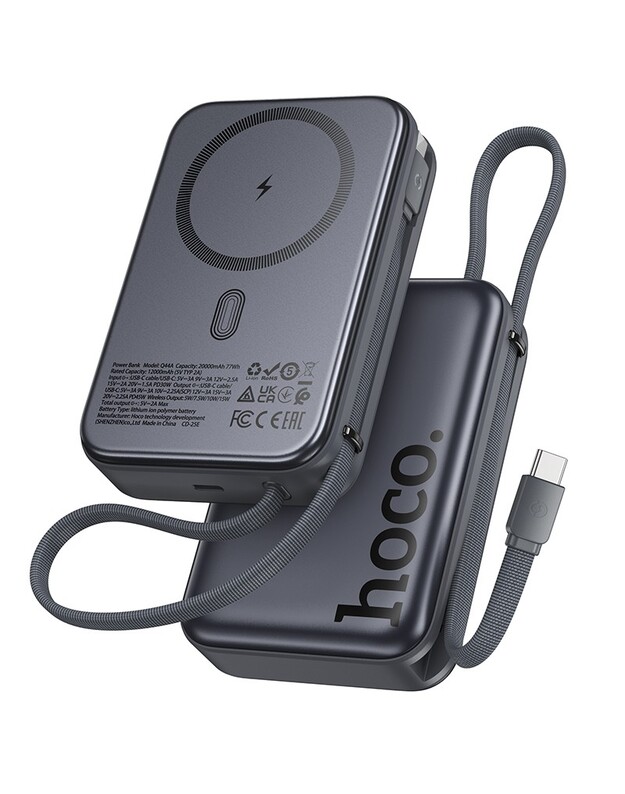 Išorinė baterija Power Bank Hoco Q44A 45W MagSafe 20000mAh juoda