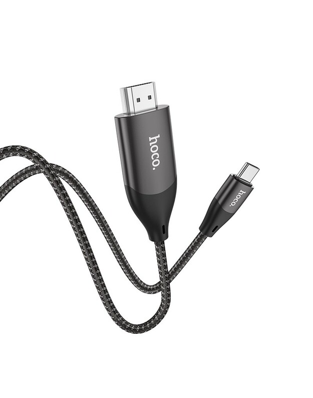 Kabelis Hoco UA16 Type-C to HDMI 2.0m pilkas