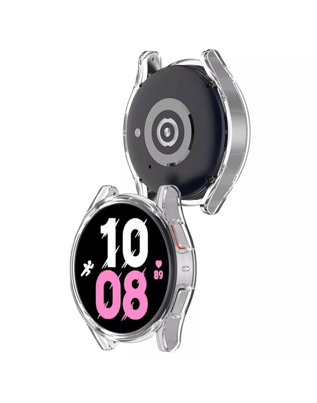 LCD apsauginis stikliukas/dėklas 360 degree cover Samsung Watch Active 2 44mm skaidrus
