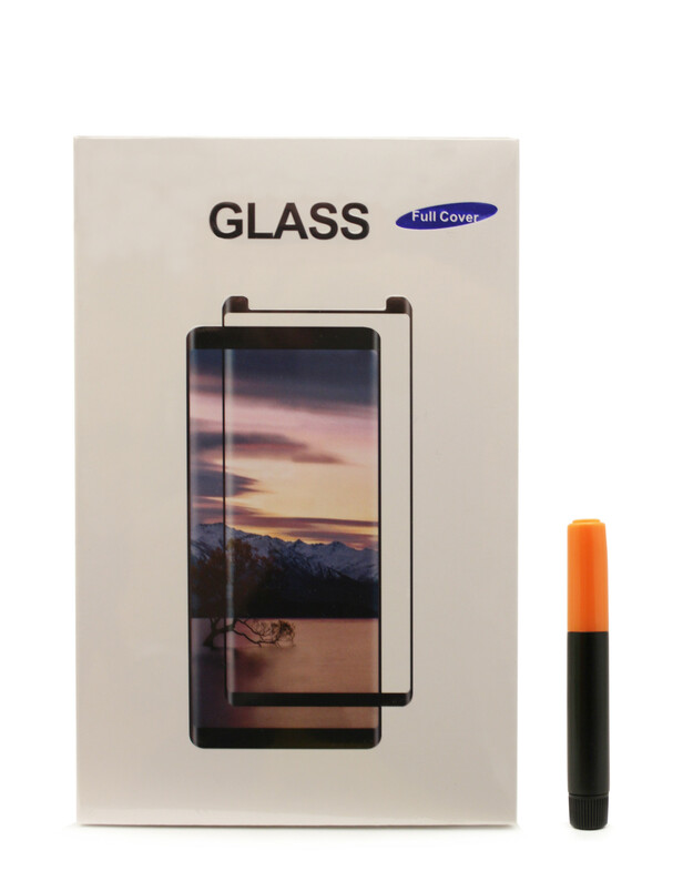 LCD apsauginis stikliukas M1 5D UV Glue Samsung N960 Note 9 lenktas skaidrus