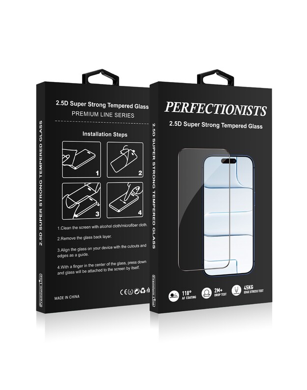 LCD apsauginis stikliukas Perfectionists 2.5D Super Strong Tempered Glass Samsung S942 S26 juodas