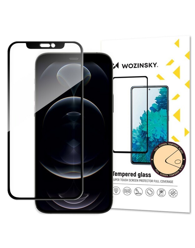 LCD apsauginis stikliukas Wozinsky 5D pritaikytas dėklui Samsung S916 S23 Plus 5G juodas