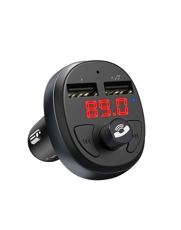 Transmiteris Hoco E41 Bluetooth MP3 grotuvas/FM bangų moduliatorius (laisvų rankų įranga, microSD, SD, 2xUSB, LCD, 3.1A įkroviklis)