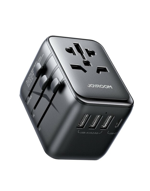 Universalus kelioninis įkroviklis Joyroom JR-TCW01 15W 3xUSB-A/USB-C juodas