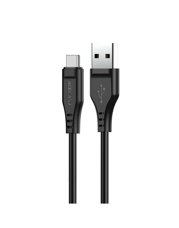 USB kabelis Acefast C3-04 USB-A to USB-C 1.2m juodas