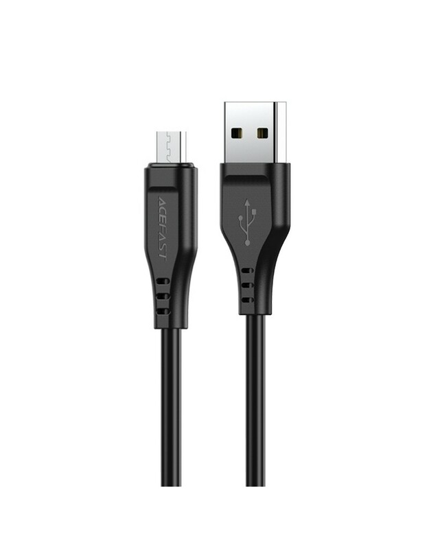 USB kabelis Acefast C3-09 USB-A to MicroUSB 1.2m juodas