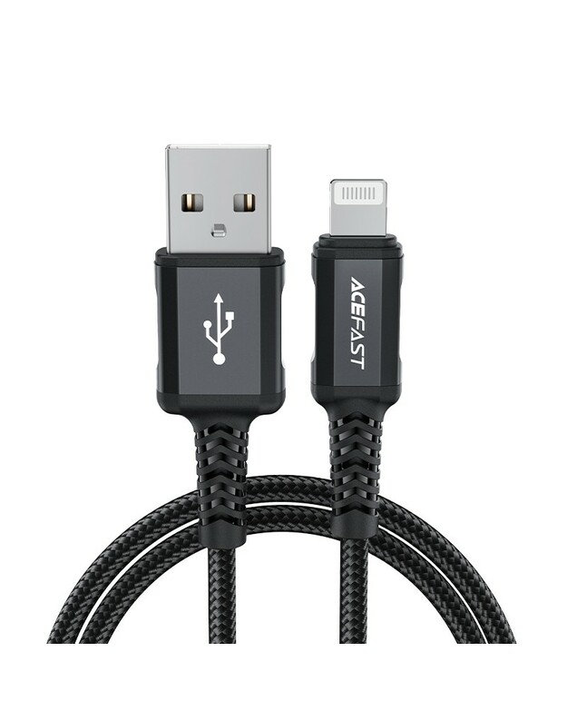 USB kabelis Acefast C4-02 MFi USB-A to Lightning 1.8m juodas