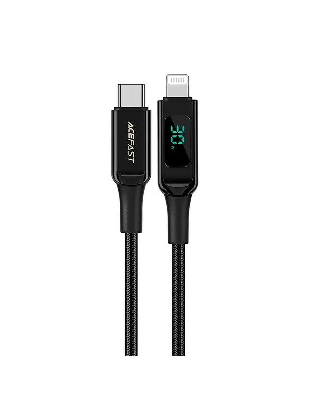 USB kabelis Acefast C6-01 MFi PD30W USB-C to Lightning 1.2m juodas