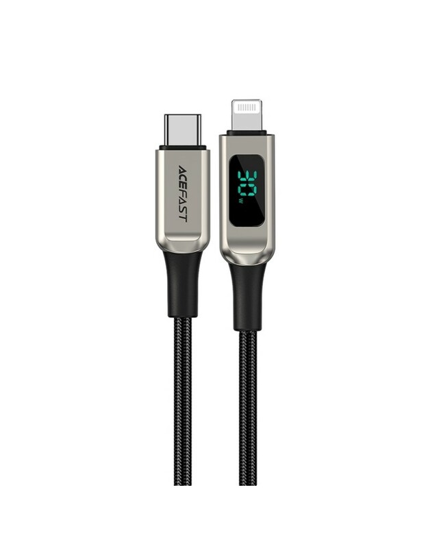 USB kabelis Acefast C6-01 MFi PD30W USB-C to Lightning 1.2m sidabrinis