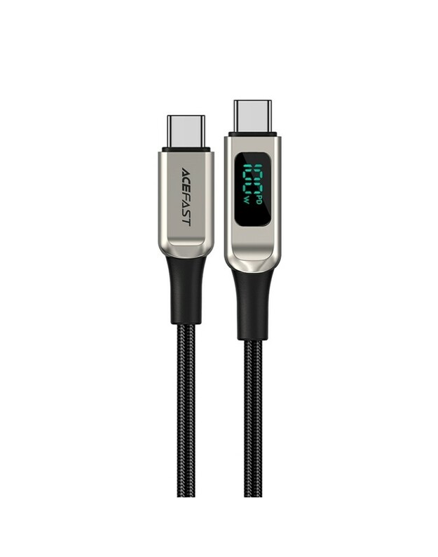USB kabelis Acefast C6-03 100W USB-C to USB-C 2.0m sidabrinis