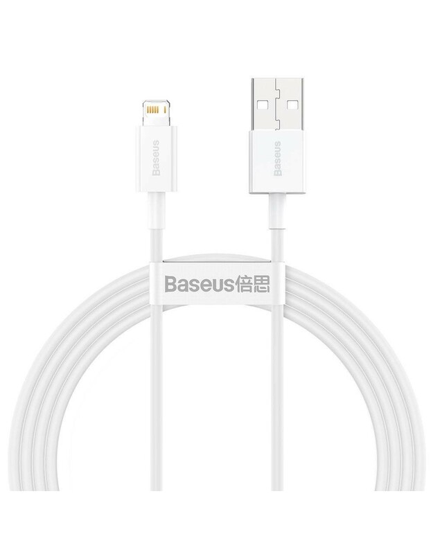USB kabelis Baseus Superior iš USB į Lightning 2.4A 1.5m baltas CALYS-B02