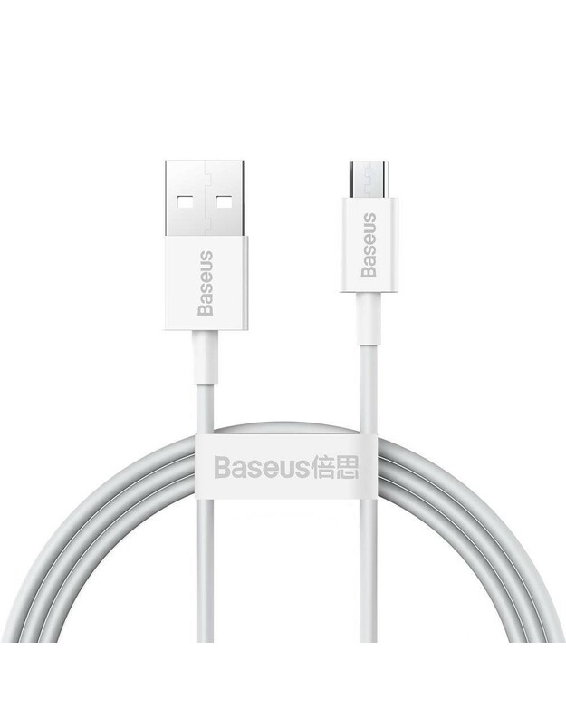 USB kabelis Baseus Superior iš USB į microUSB 2A 1.0m baltas CAMYS-02
