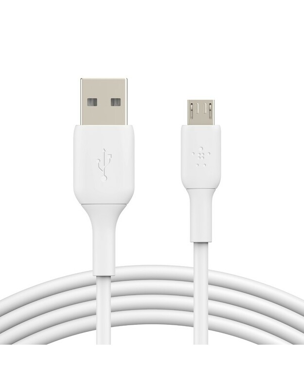 USB kabelis Belkin Boost Charge USB-A to MicroUSB 1.0m baltas