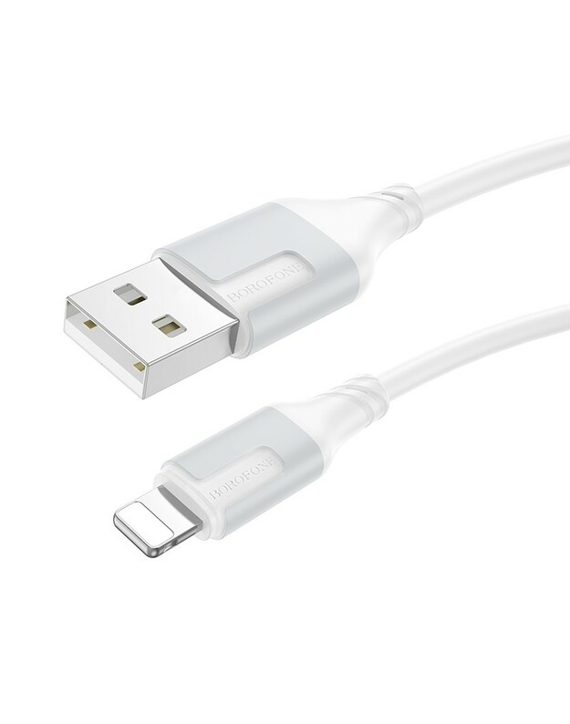 USB kabelis Borofone BX101 USB-A to Lightning 1.0m baltas