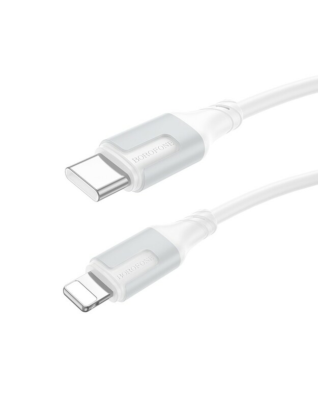 USB kabelis Borofone BX101 USB-C to Lightning 1.0m baltas