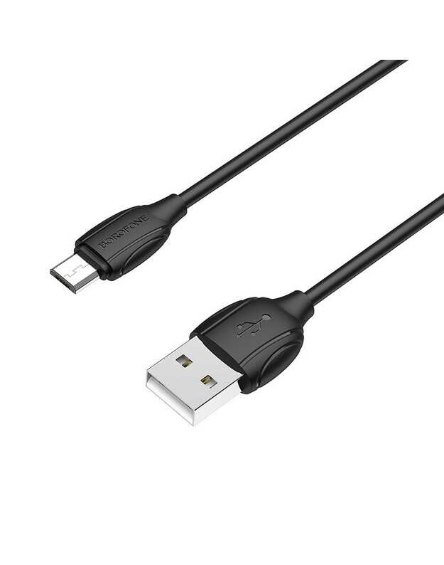USB kabelis Borofone BX19 USB-A to MicroUSB 1.0m juodas