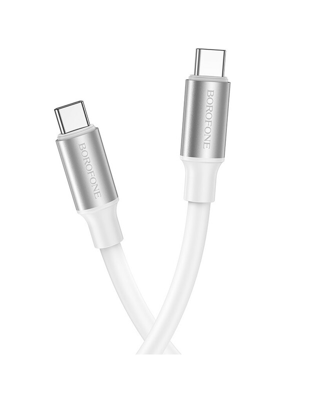USB kabelis Borofone BX82 60W Type-C to Type-C 1.0m baltas