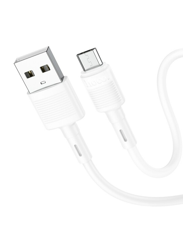 USB kabelis Hoco X83 USB-A to MicroUSB 1.0m baltas
