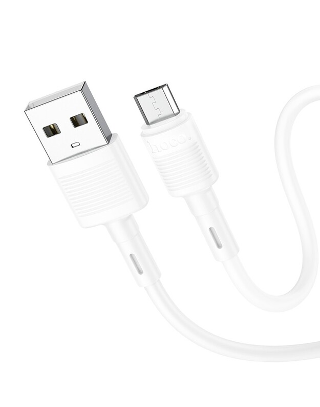USB kabelis Hoco X83 USB-A to MicroUSB 1.0m baltas