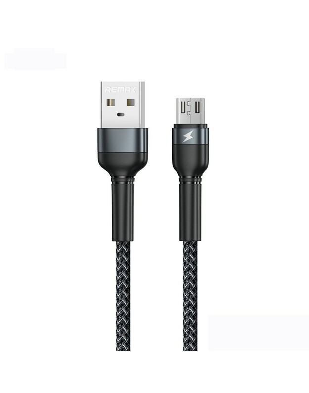 USB kabelis Remax RC-124m USB-A to MicroUSB 1.0m juodas