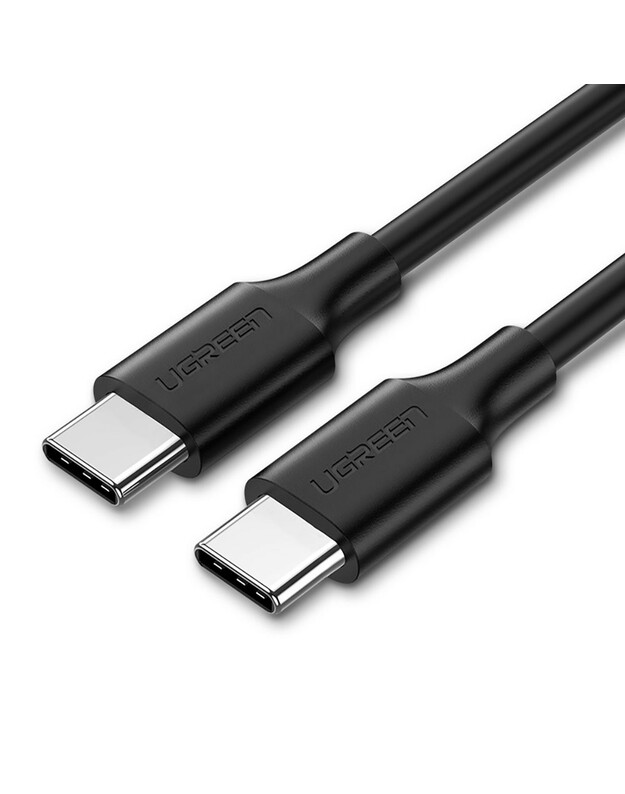USB kabelis Ugreen US286 USB-C to USB-C 3A 1.0m juodas