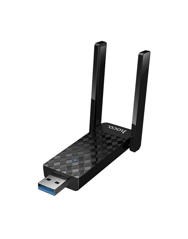 USB Wi-Fi adapteris Hoco HI34 Wi-Fi6 juodas