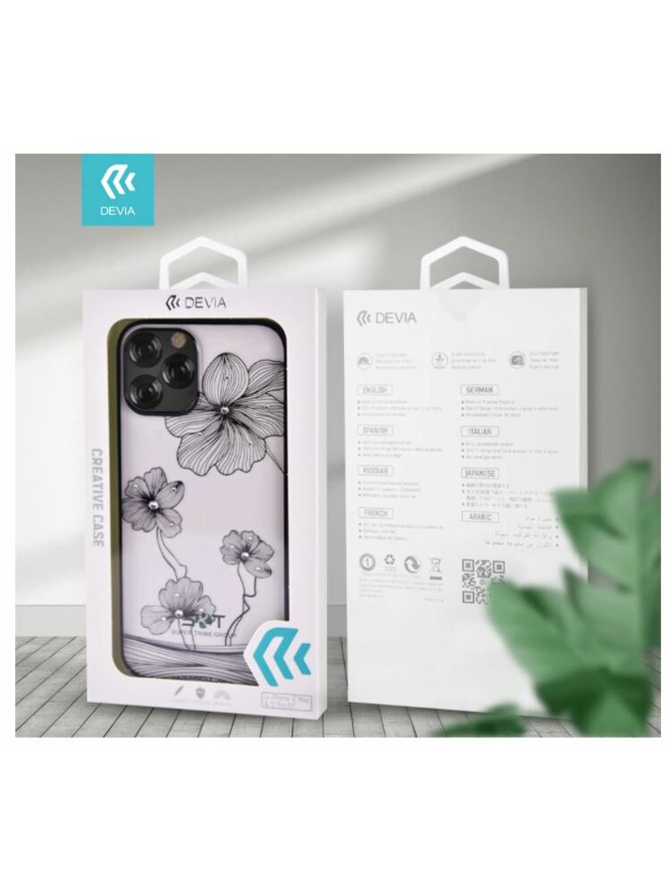 Devia Crystal Flora case iPhone 12 Pro Max silvery