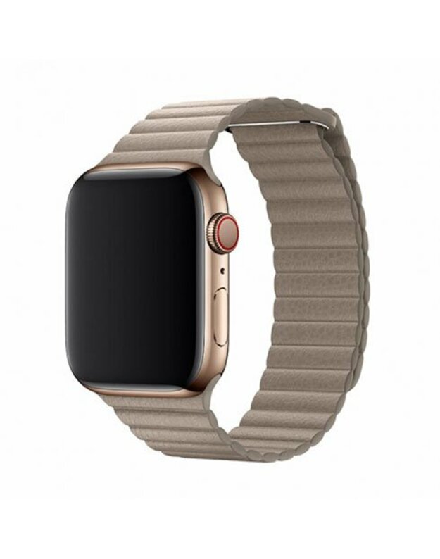 Devia Elegant Leather Loop(44mm) for Apple Watch stone