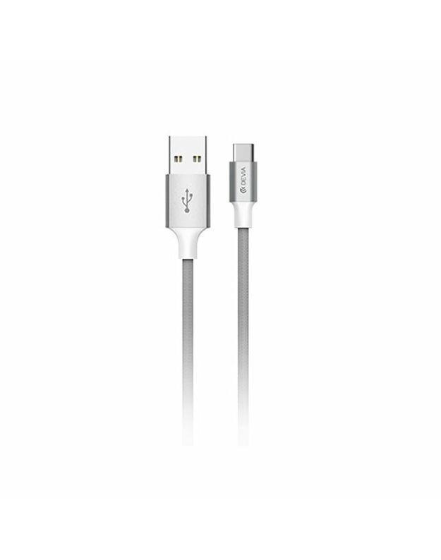 Devia Pheez Series Cable Set for type-c 3 Pack (25CM,1M,2M) gray