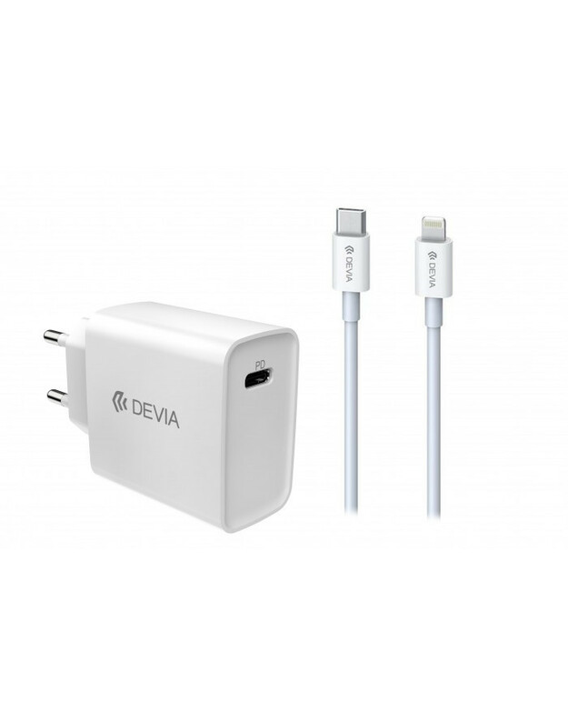 Devia Smart series PD quick charger suit (EU,18W) white