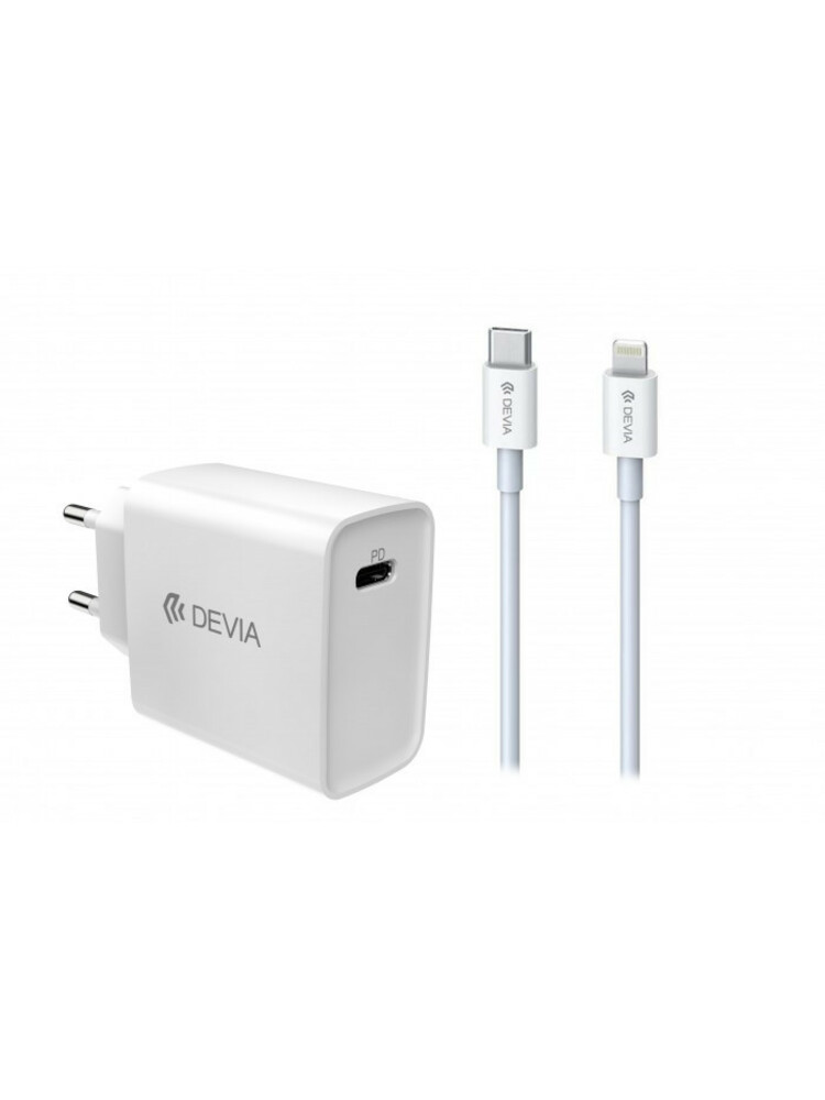 Devia Smart series PD quick charger suit (EU,18W) white