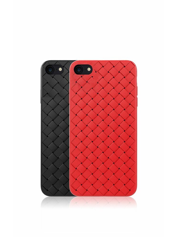 Devia Woven Pattern Design Soft Case iPhone SE2 red