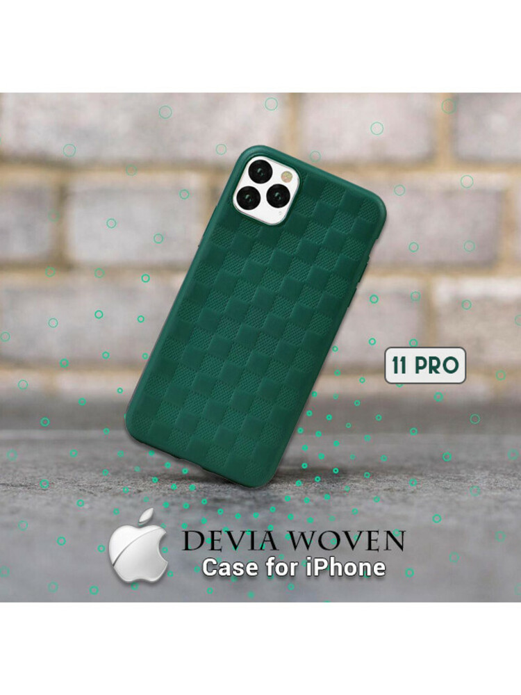 Devia Woven2 Pattern Design Soft Case iPhone 11 Pro green