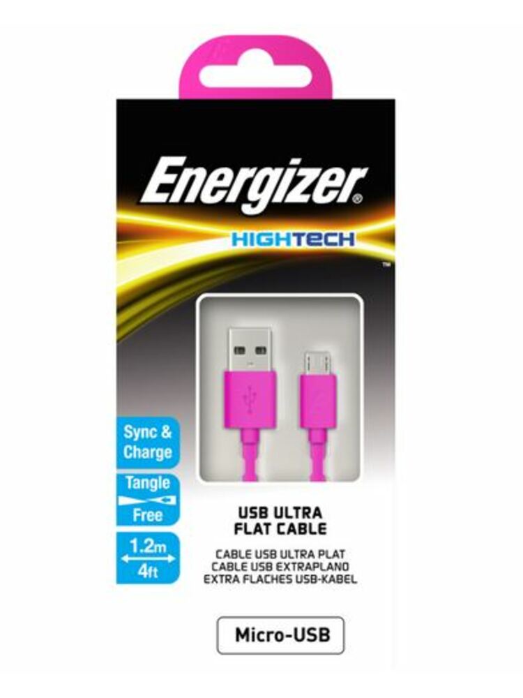 Energizer Hightech Ultra Flat Micro-USB Cable 1.2m pink (C21UBMCGPK4)