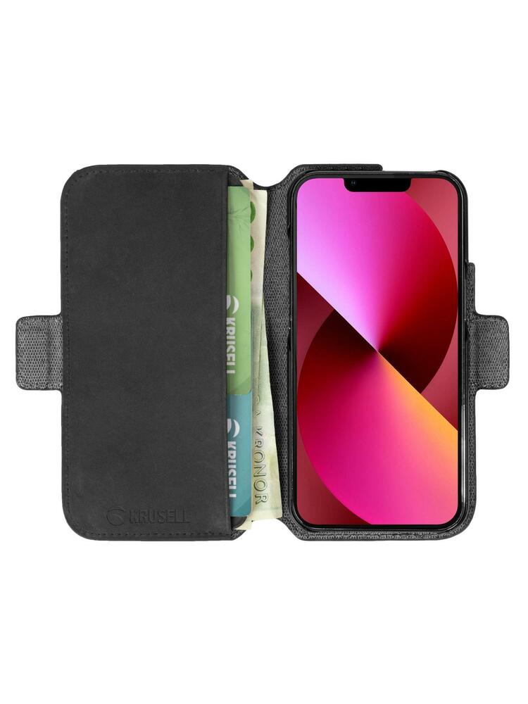 Krusell Leather PhoneWallet Apple iPhone 13 black (62394)