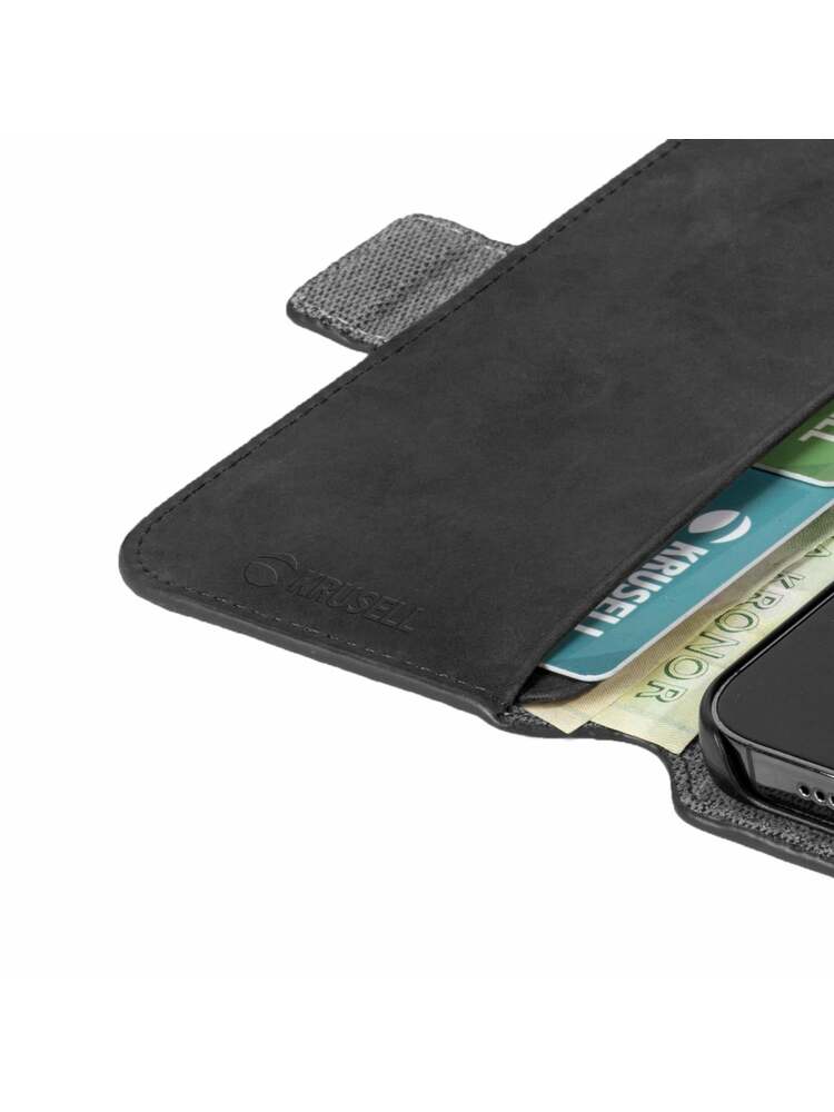 Krusell Leather PhoneWallet Apple iPhone 13 black (62394)