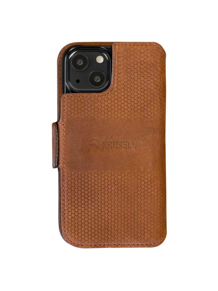 Krusell Leather PhoneWallet Apple iPhone 13 cognac (62398)