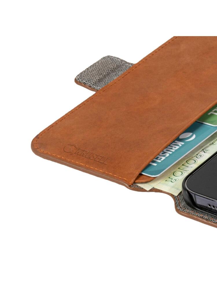 Krusell Leather PhoneWallet Apple iPhone 13 cognac (62398)