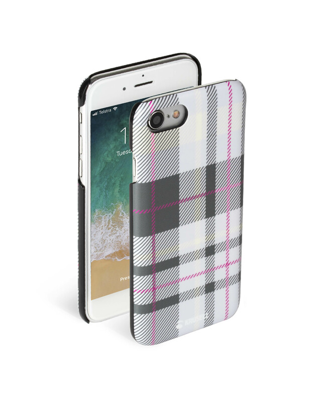 Krusell Limited Cover Apple iPhone 8/7 plaid light grey