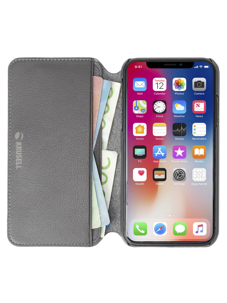 Krusell Pixbo 4 Card SlimWallet Apple iPhone XS Max grey